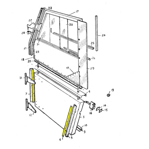 Latte fixation joints verticaux bas de porte