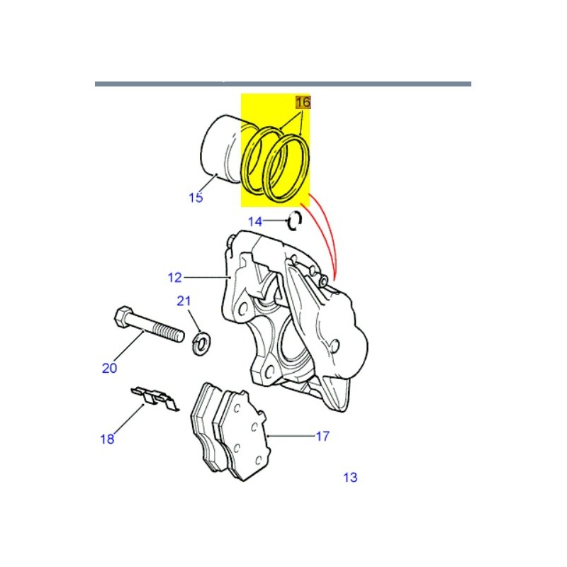 Kit réparation joints étrier de frein avant Def 1991-...