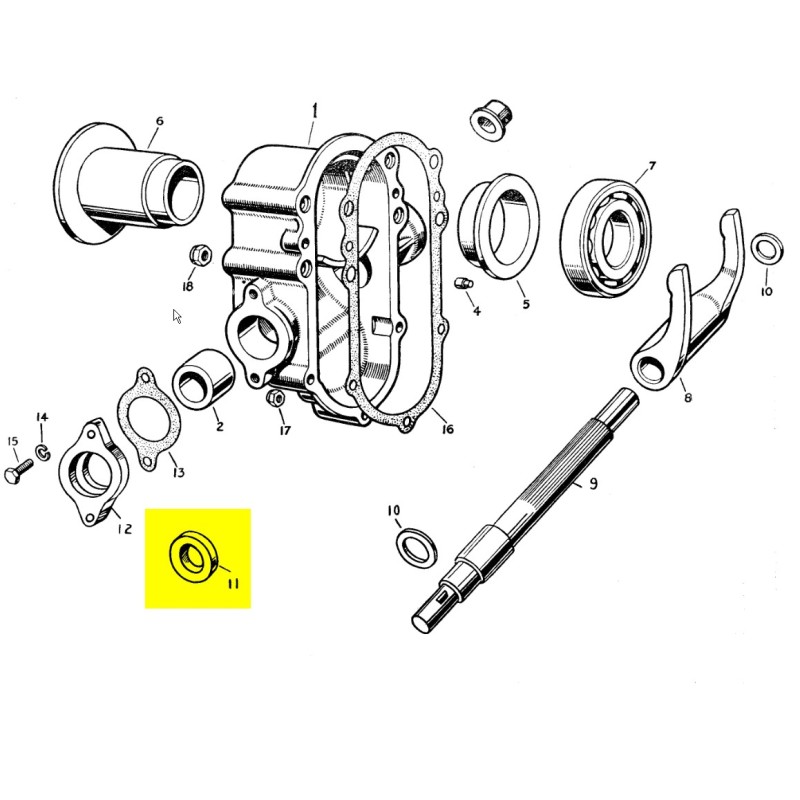 Joint spi axe mécanisme d'embrayage RHD 1948-71