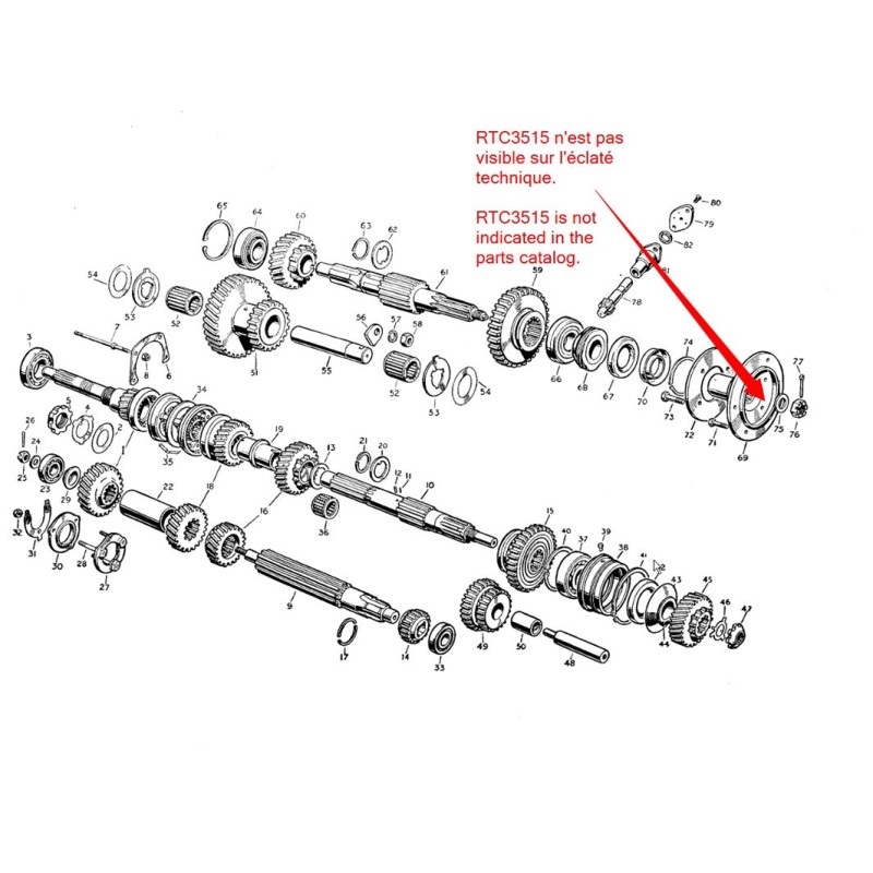Feutre arbre de sortie 1948-80