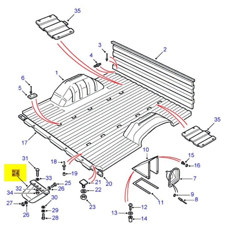 Pare-choc arrière gauche Def 110/130 HCPU
