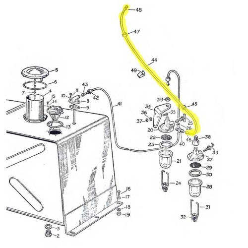 Tuyau d'essence pompe - filtre
