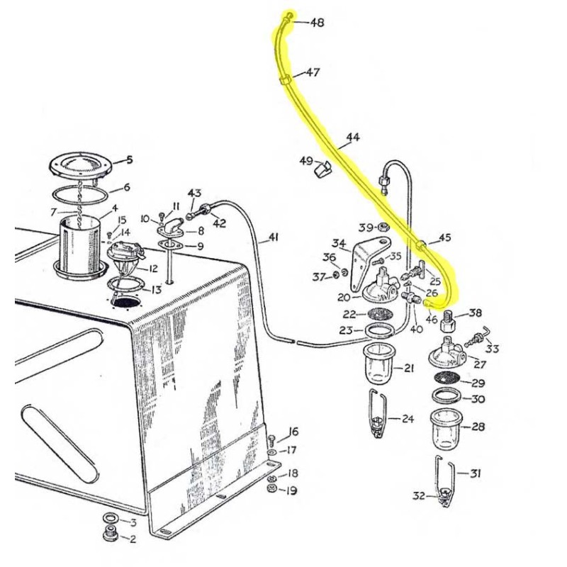 Tuyau d'essence pompe - filtre