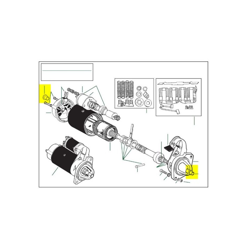 Kit buselures axe démarreur diesel
