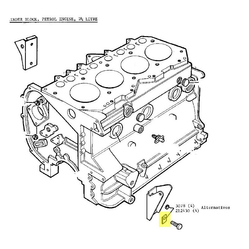 Frein vis de fixation moteur 1954-61