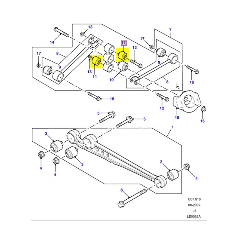 Watts linkage bar bush - top / bottom