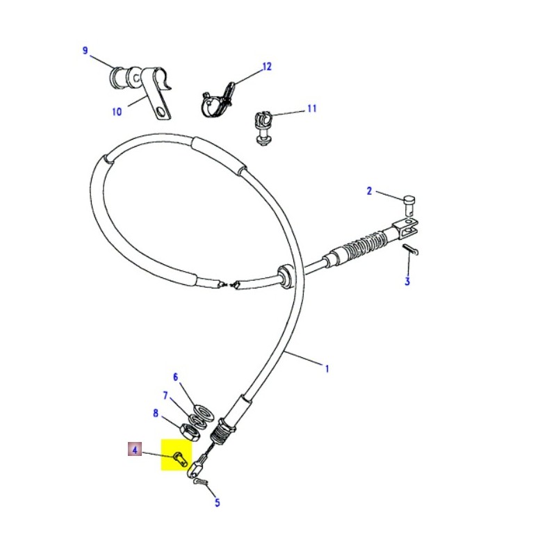 Pin assembly-clevis accelerator cable