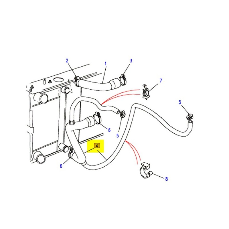 Radiator bottom hose