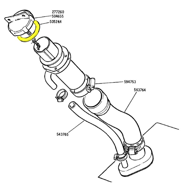 Fuel filler cap rubber seal