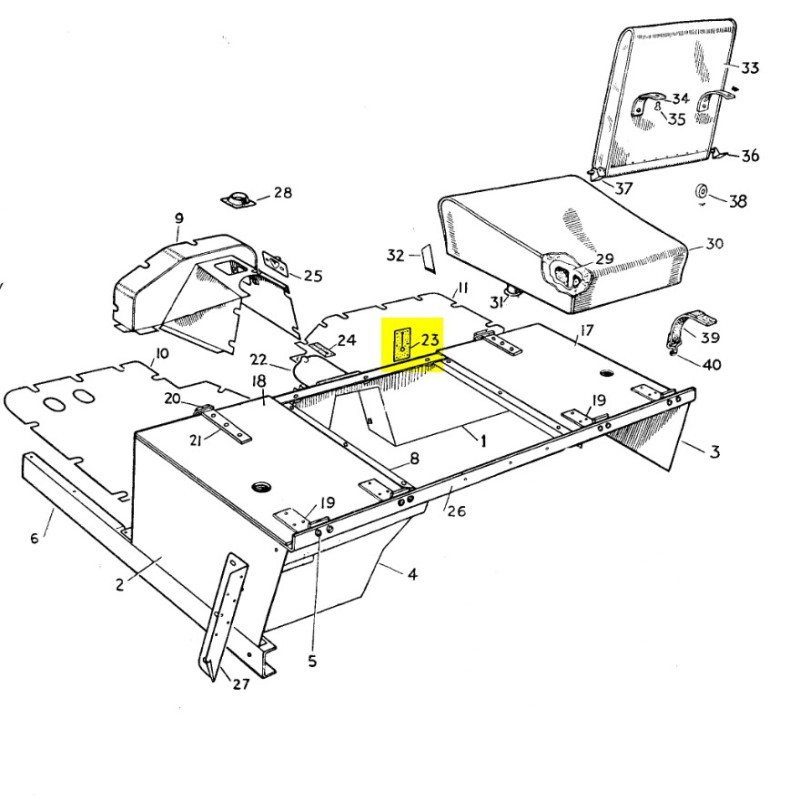 Caoutchouc levier frein à main 1948-53
