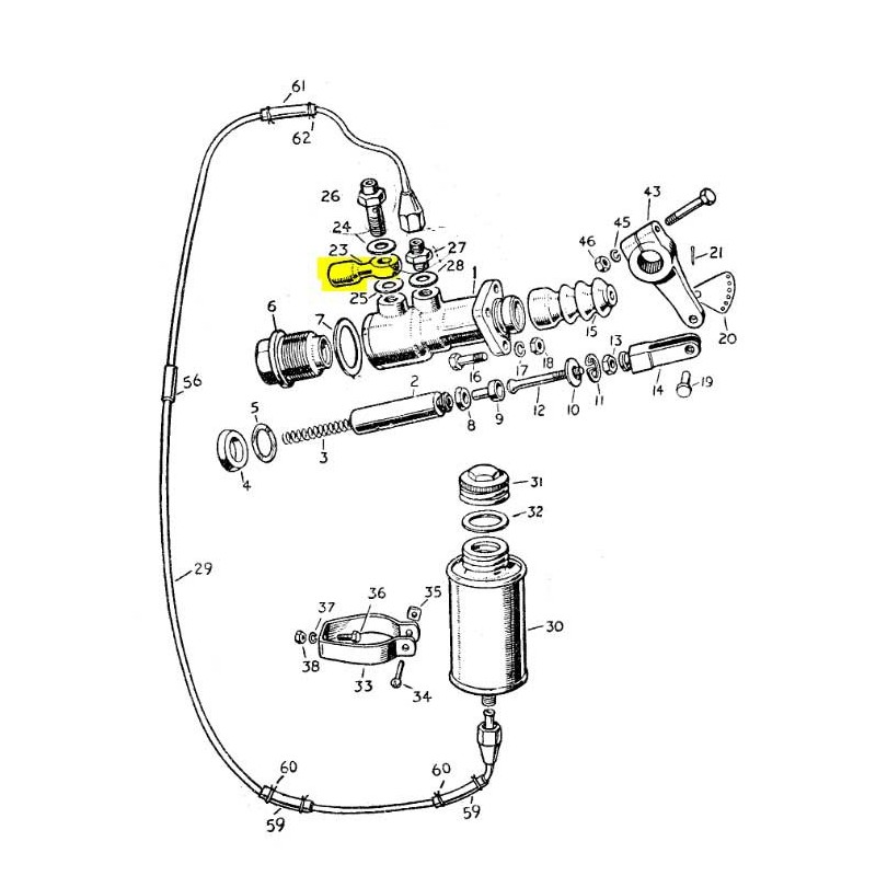 Banjo - brake master cylinder