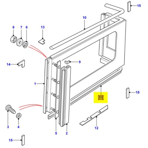 Seal side panel lower - RH