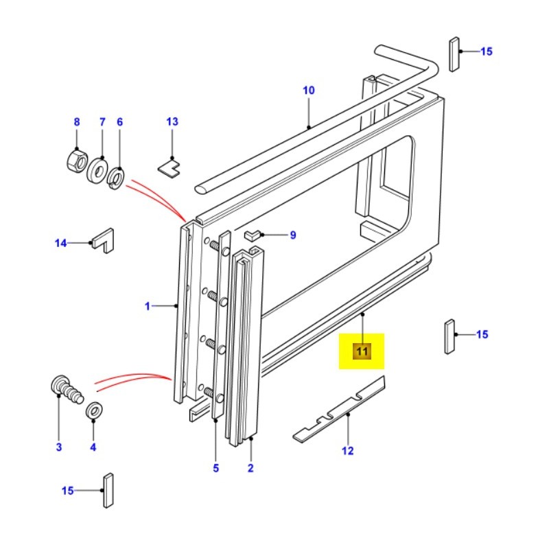 Seal side panel lower - RH