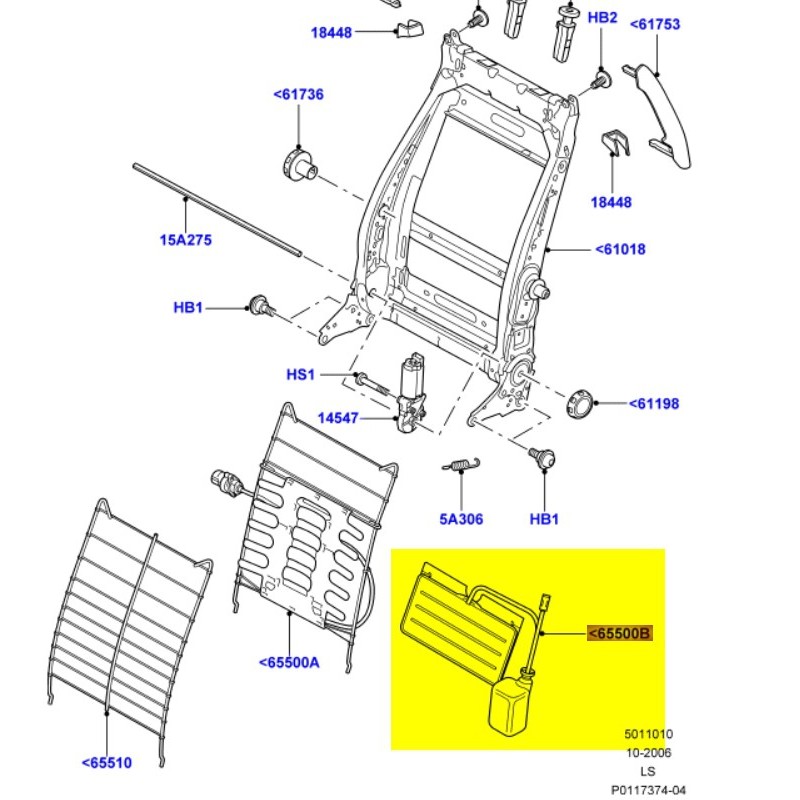 Coussin lombaire gonflable pour sièges avant