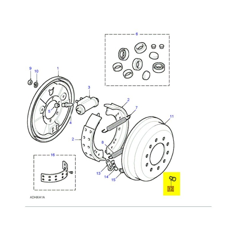 Rear drum brakes screw - Def up to 1993