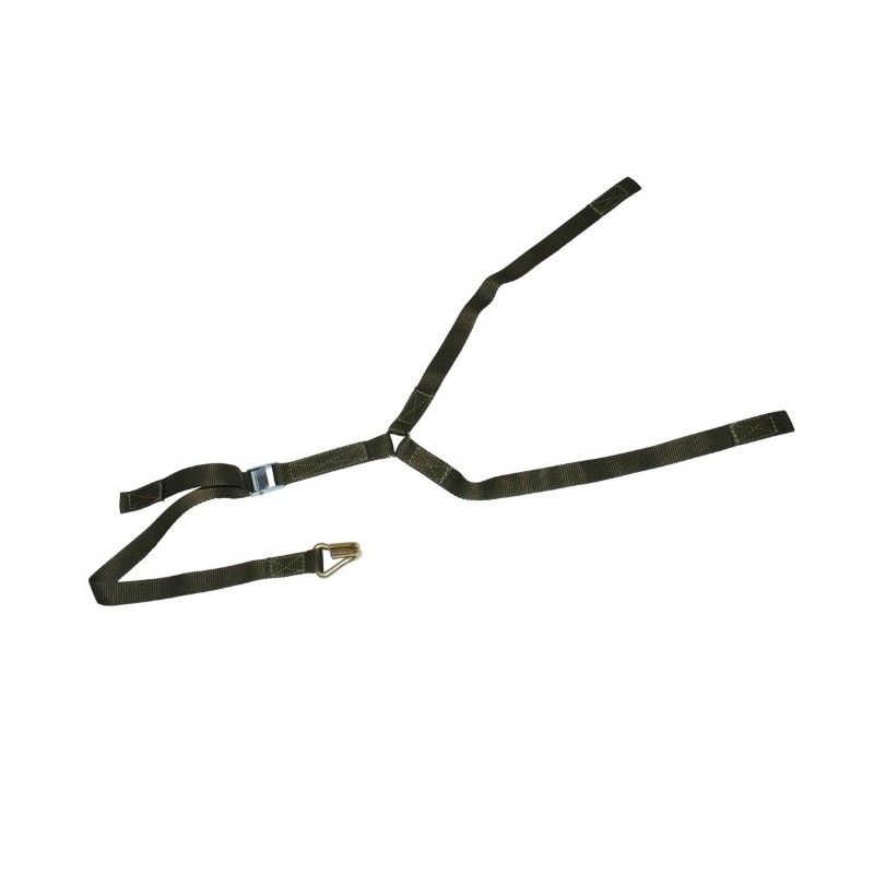 Spare wheel bonnet strap