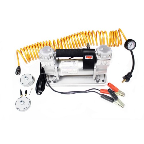 Air compressor portable double pump