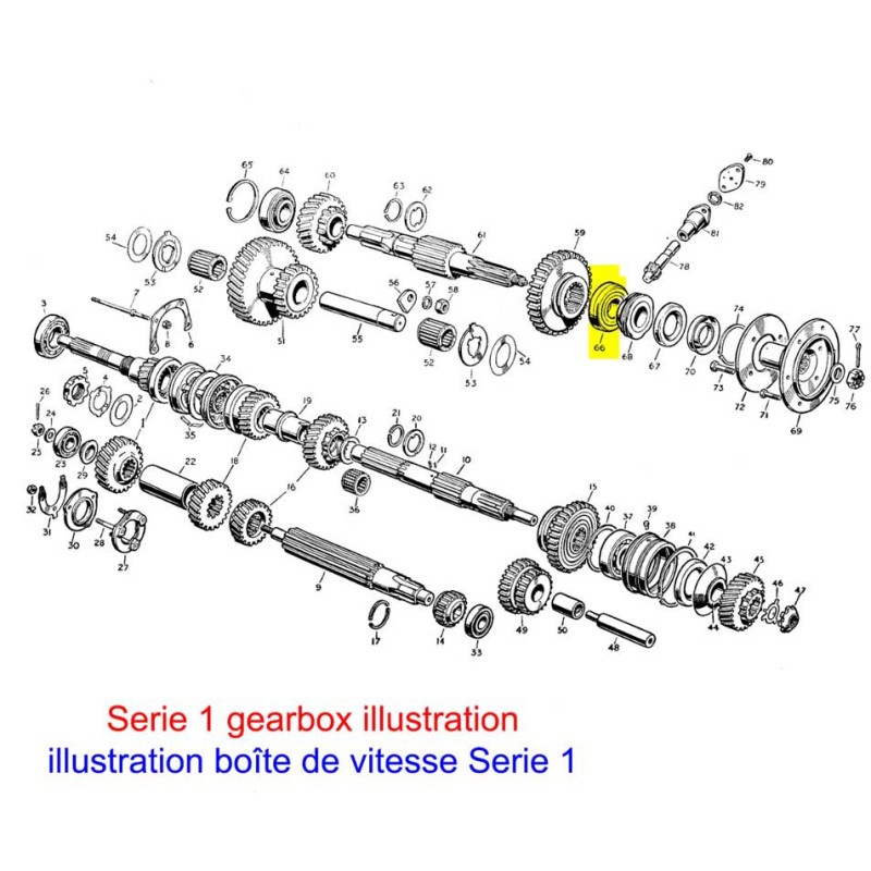 Output shaft rear bearing