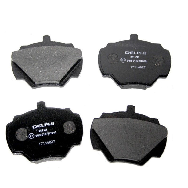 Rear brake pad set