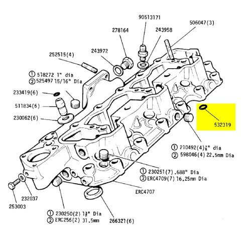 O ring cylinder head 2.6L