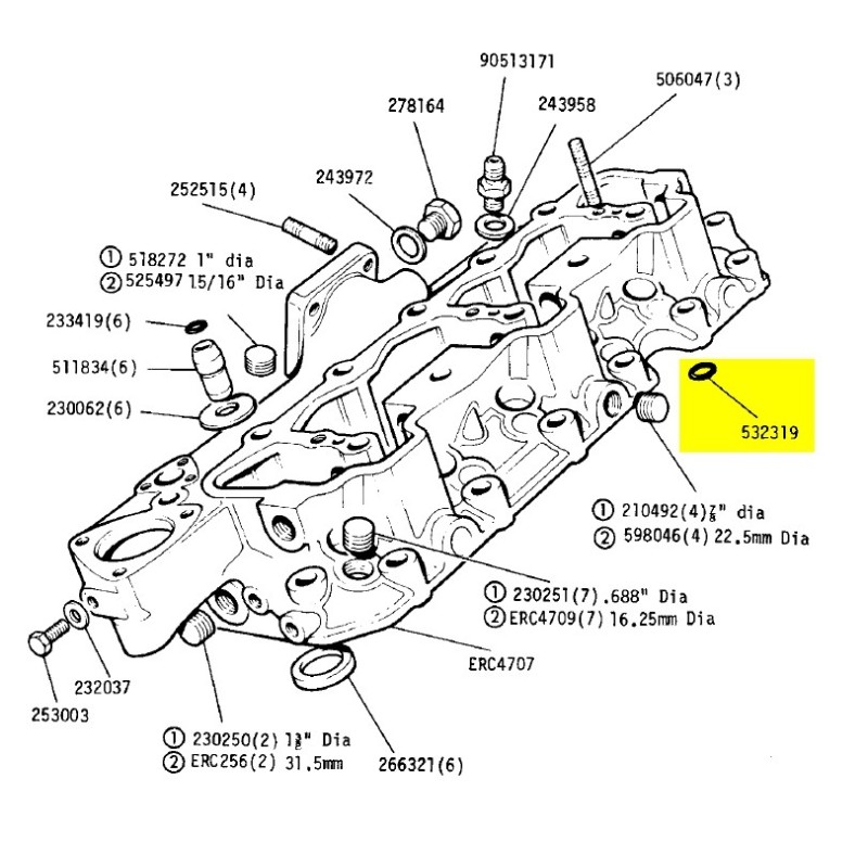 O ring cylinder head 2.6L