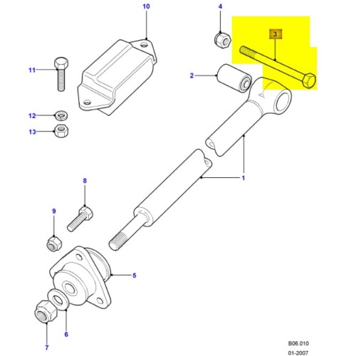 Bolt M16x100 - radius arm rear