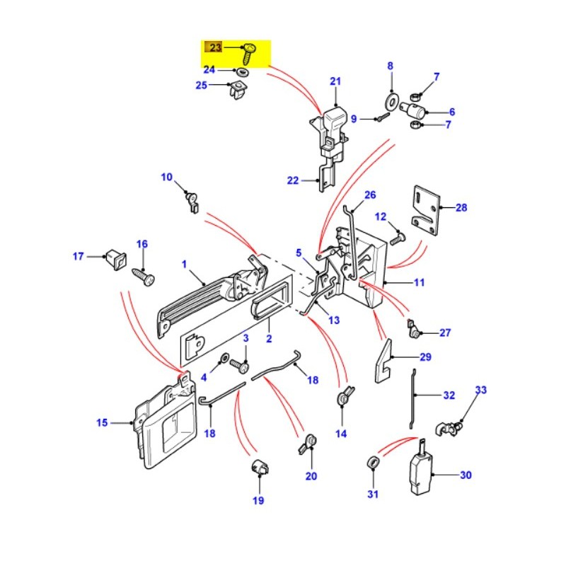 Screw guide button lock door N°6 x 1/2