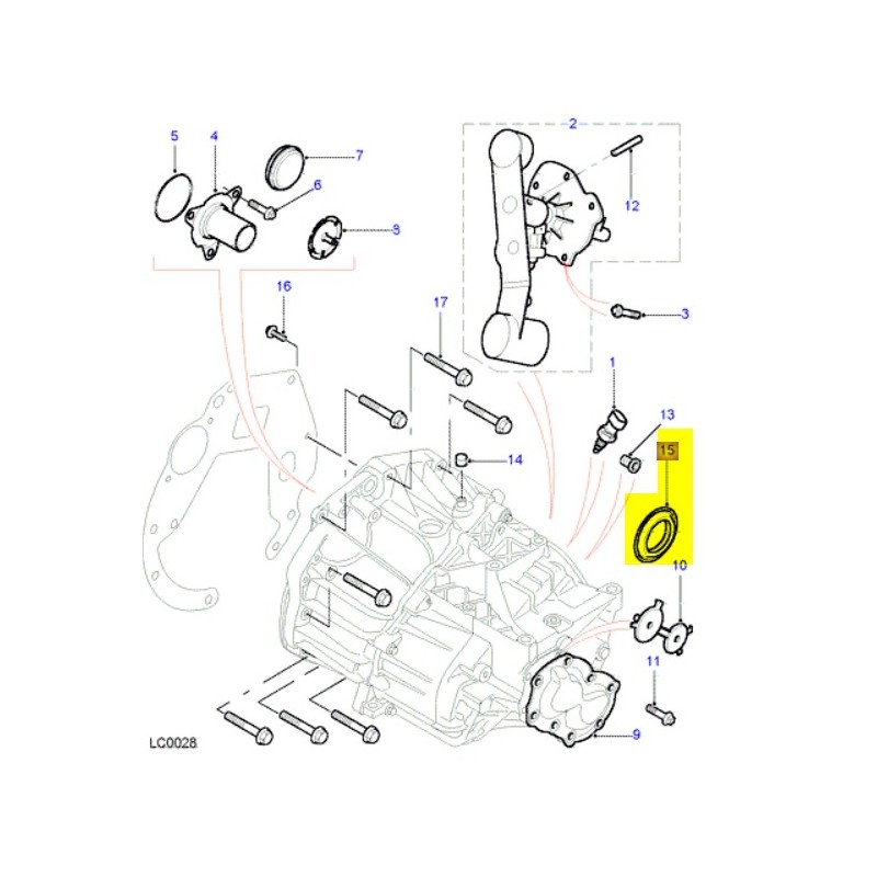 Joint spi boîte de transfert - côté gauche