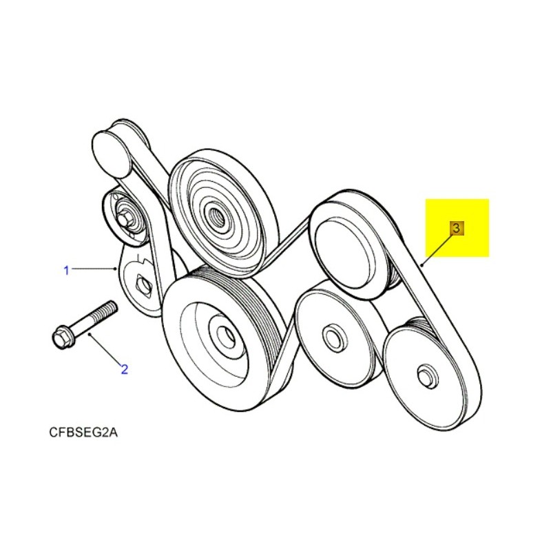 Drive belt with ACE & Air Co - Disco2 TD5