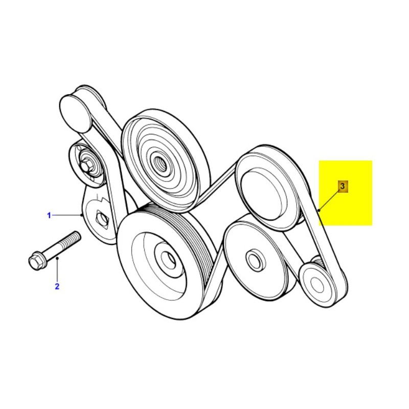 Drive belt No ACE & With Air Co - Disco2 TD5