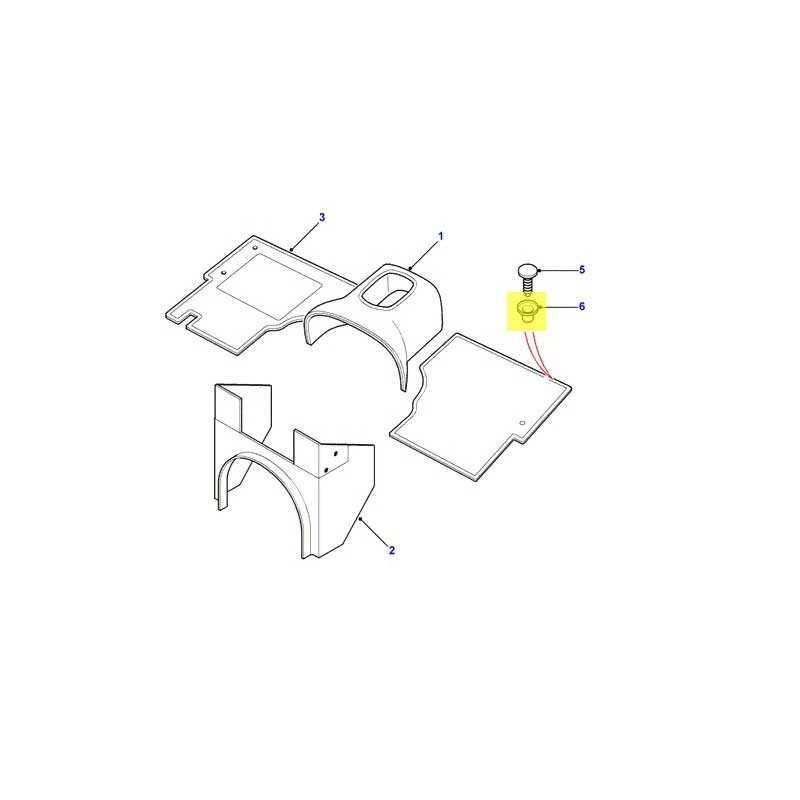 Clip femelle pour fixation moquette (50x)