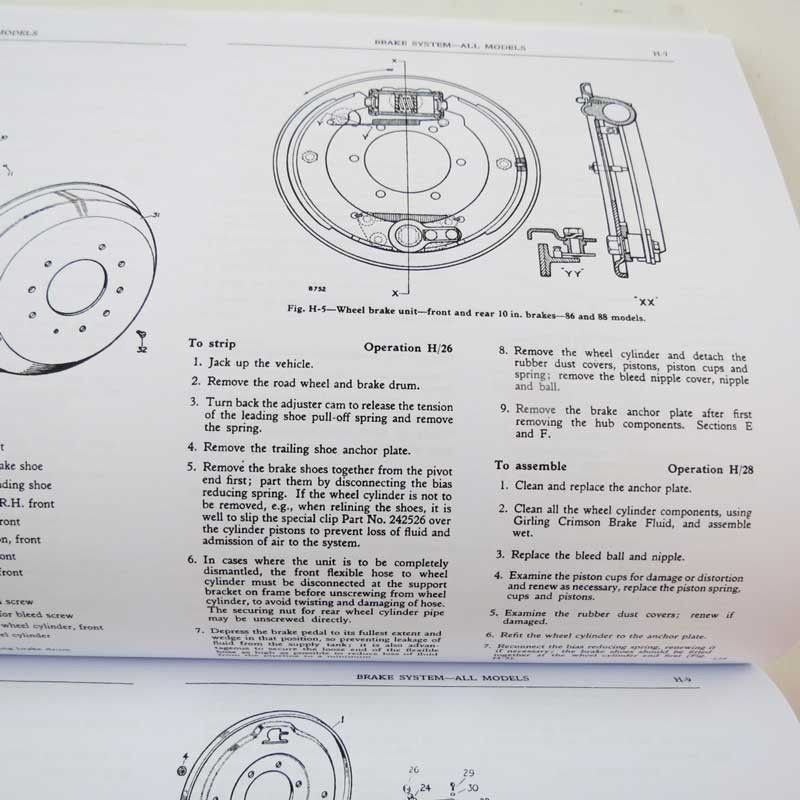Manuel d'atelier Series I 1948-1958