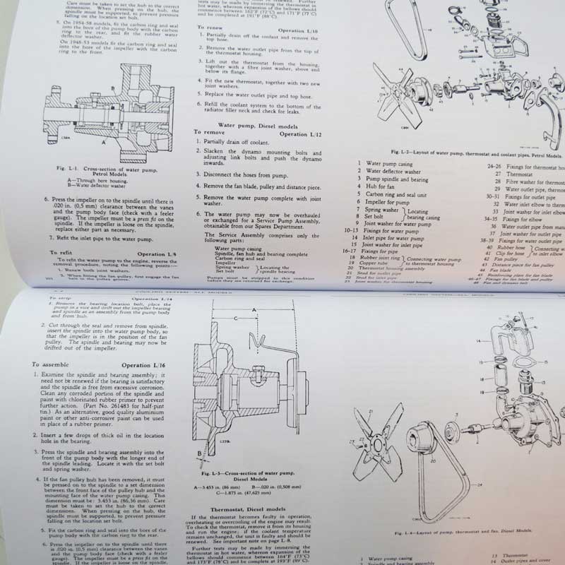 Manuel d'atelier Series I 1948-1958