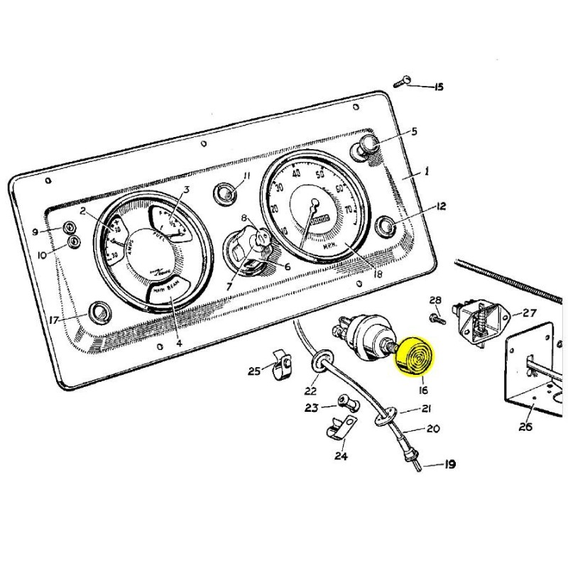 Bouton poussoir contacteur démarreur - occasion