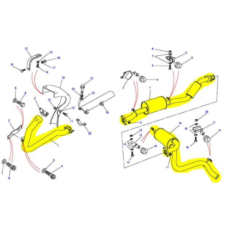 Exhaust steel line Def90 200TDi