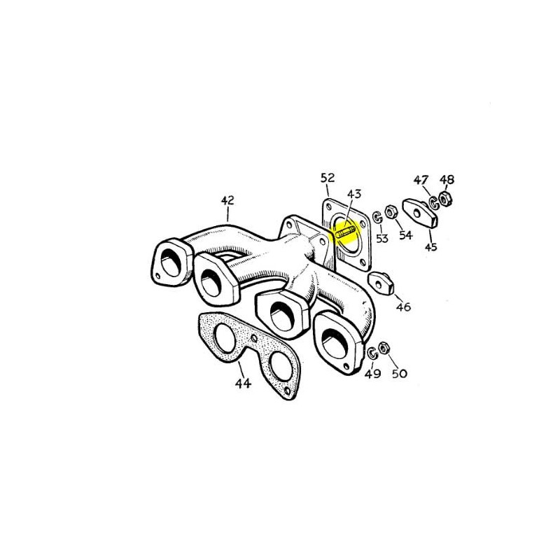 Goujon de collecteur d'échappement 5/16 BSF