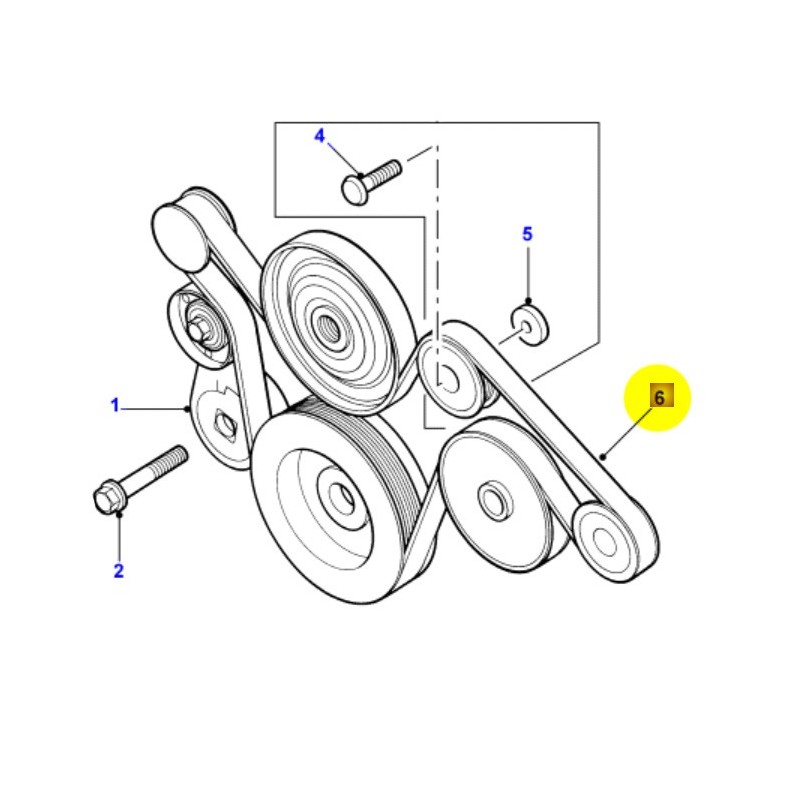 Alternator drive belt TD5 - no airco