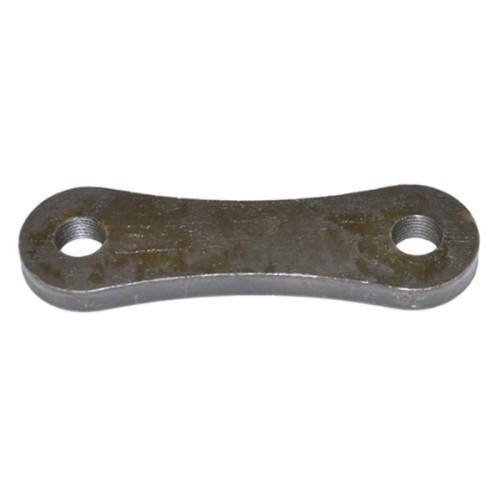 Shackle plate tapped for rear spring