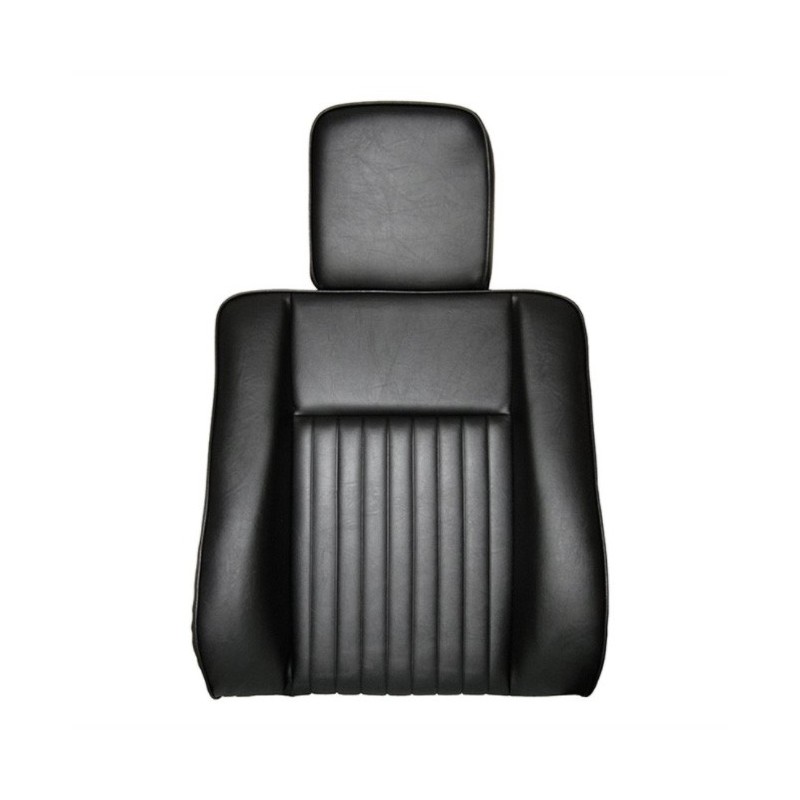 Deluxe front outer back with headrest black vinyl