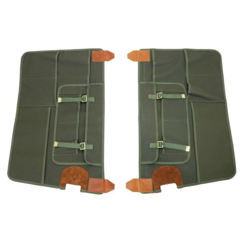 Pair front canvas door card - 80" & Minerva - Khaki