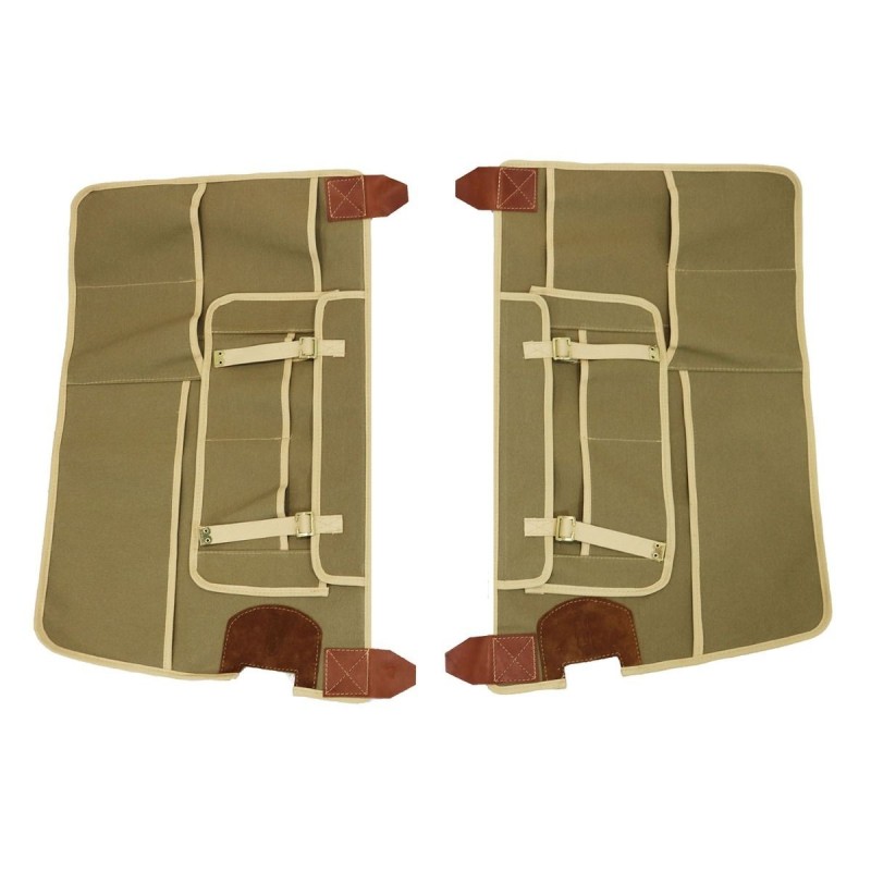 Pair front canvas door card - 80" & Minerva - Sand