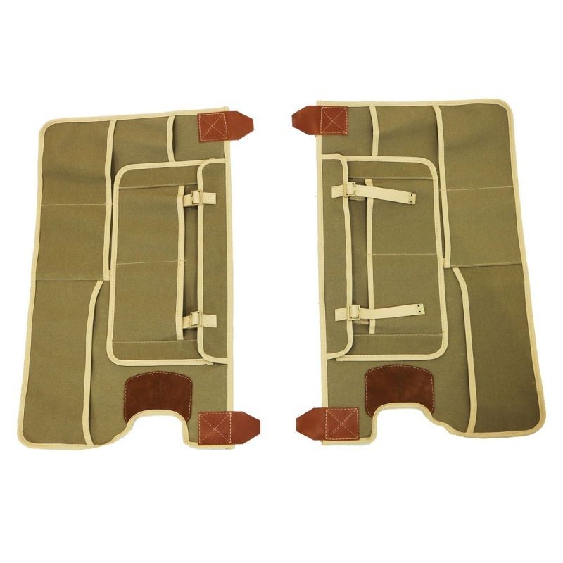 Pair front canvas door card - 86/88" - Sand