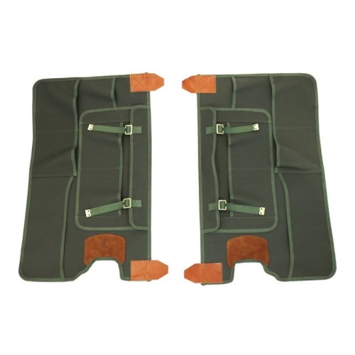 Pair front canvas door card - 86/88" - Khaki