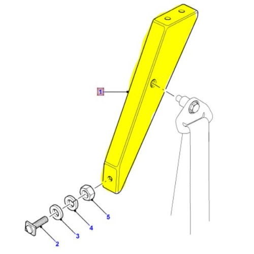 Patte fixation gauche ceinture de sécurité