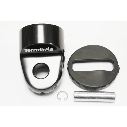 Synthetic winch rope safety thimble