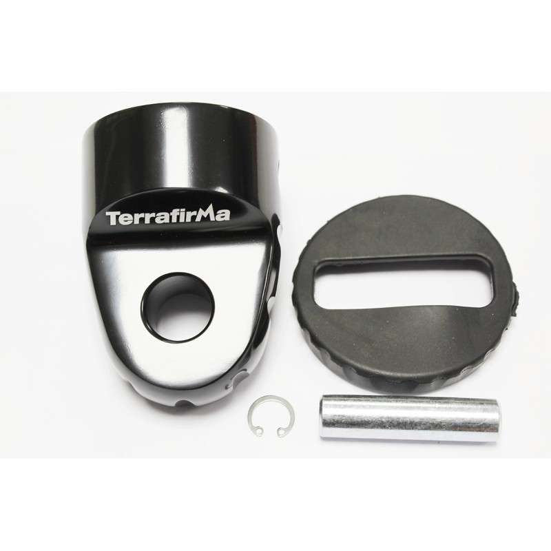 Synthetic winch rope safety thimble