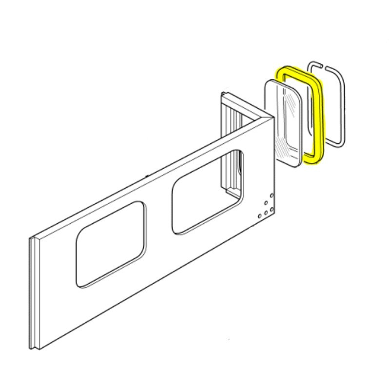 Hard top rear glass seal - main seal