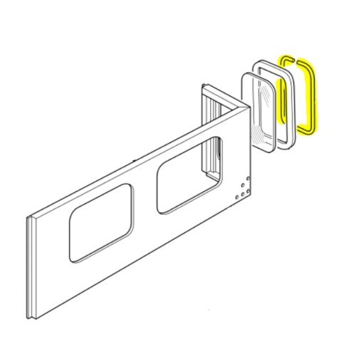 Caoutchouc petite vitre arrière hard top - clé
