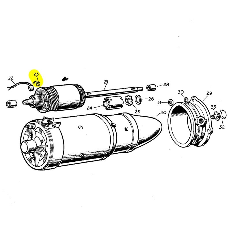 Spring for brushes starter motor - used