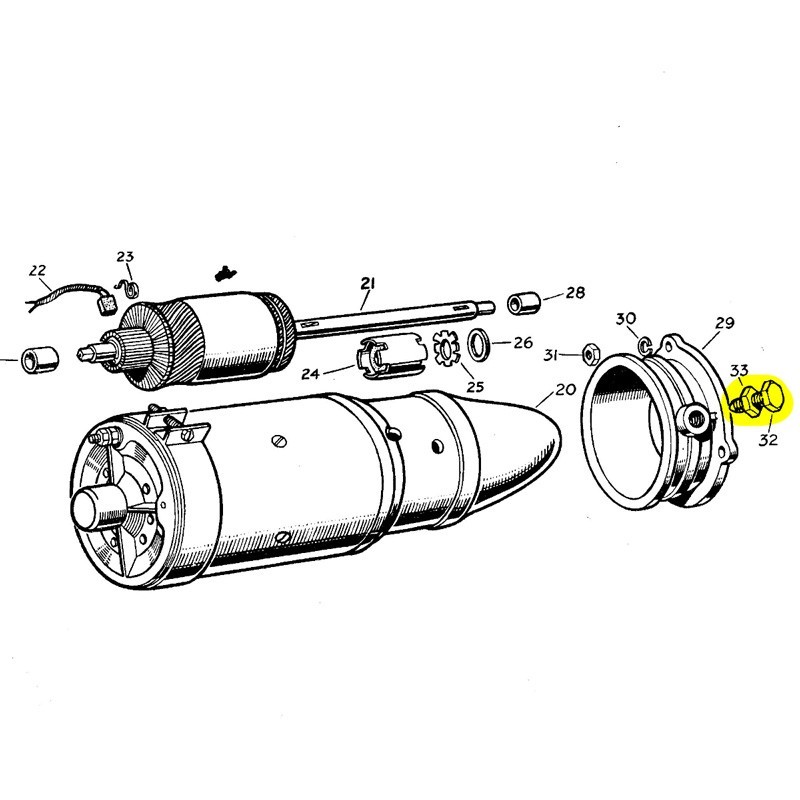 Boulon positionnement de démarreur - occasion